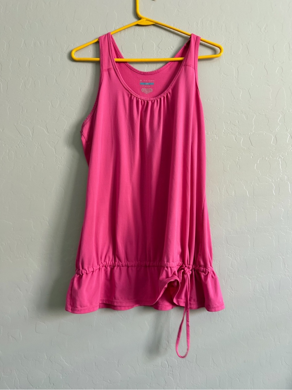 tek gear Hot Pink Sleeveless Tank with Drawstring Hem